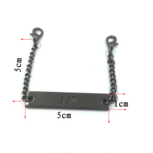 Garment Accessory Custom Metal Chain Logo Tag